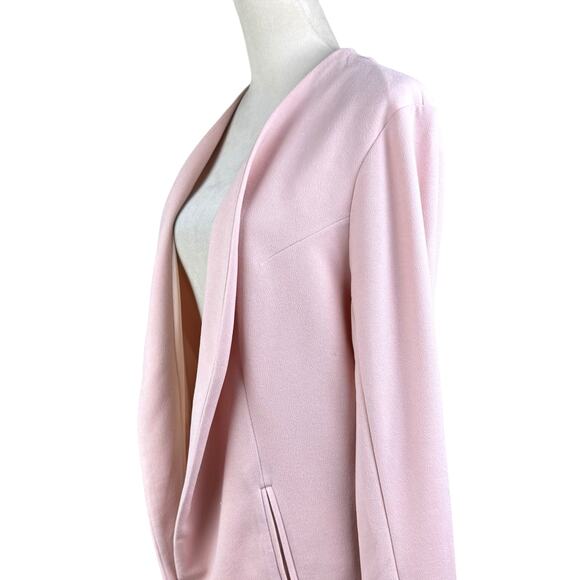 BCBGeneration NWT Pastel Pink Open Front Collarless Textured Blazer Jacket - Picture 11 of 15
